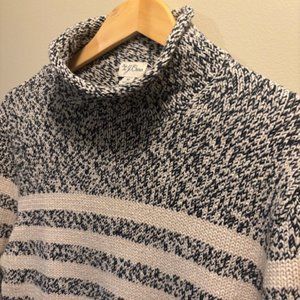 JCrew Rollneck Sweater- Blue Cream  (Medium)